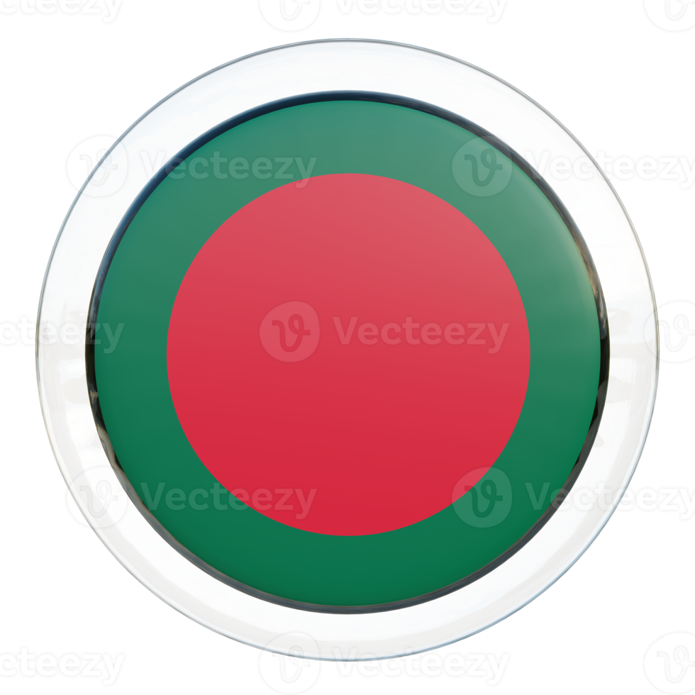 Bangladesh 3d textured glossy circle flag png