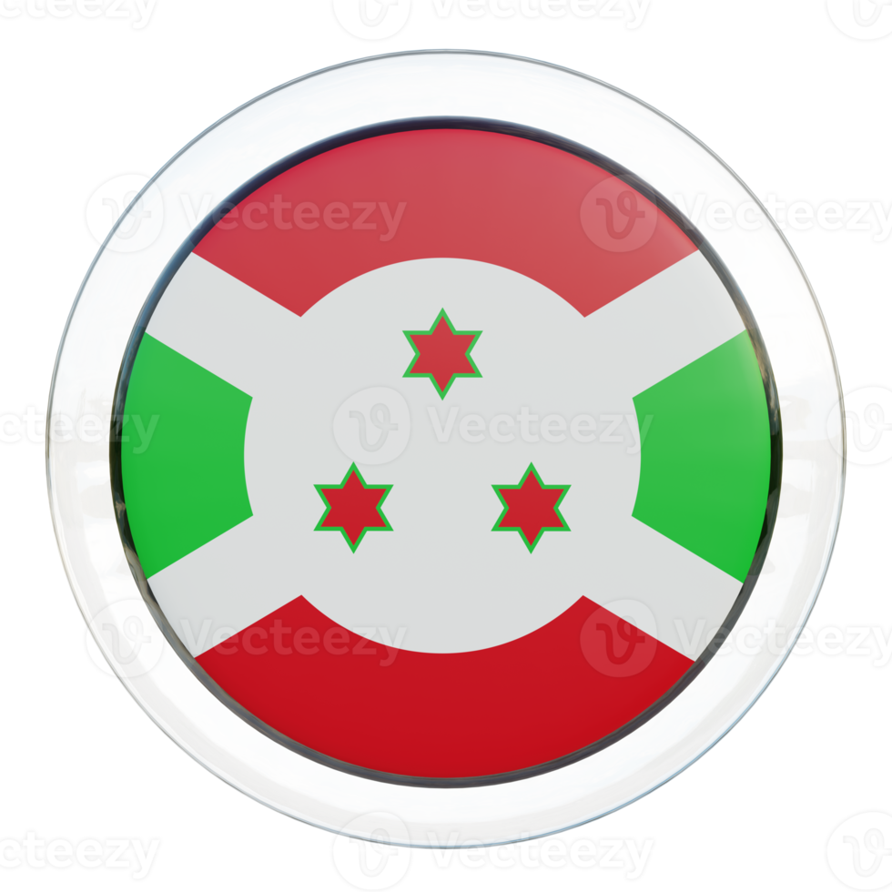 Burundi 3d textured glossy circle flag png