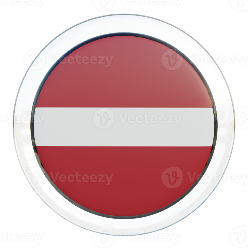 Letland 3d getextureerde glanzend cirkel vlag png