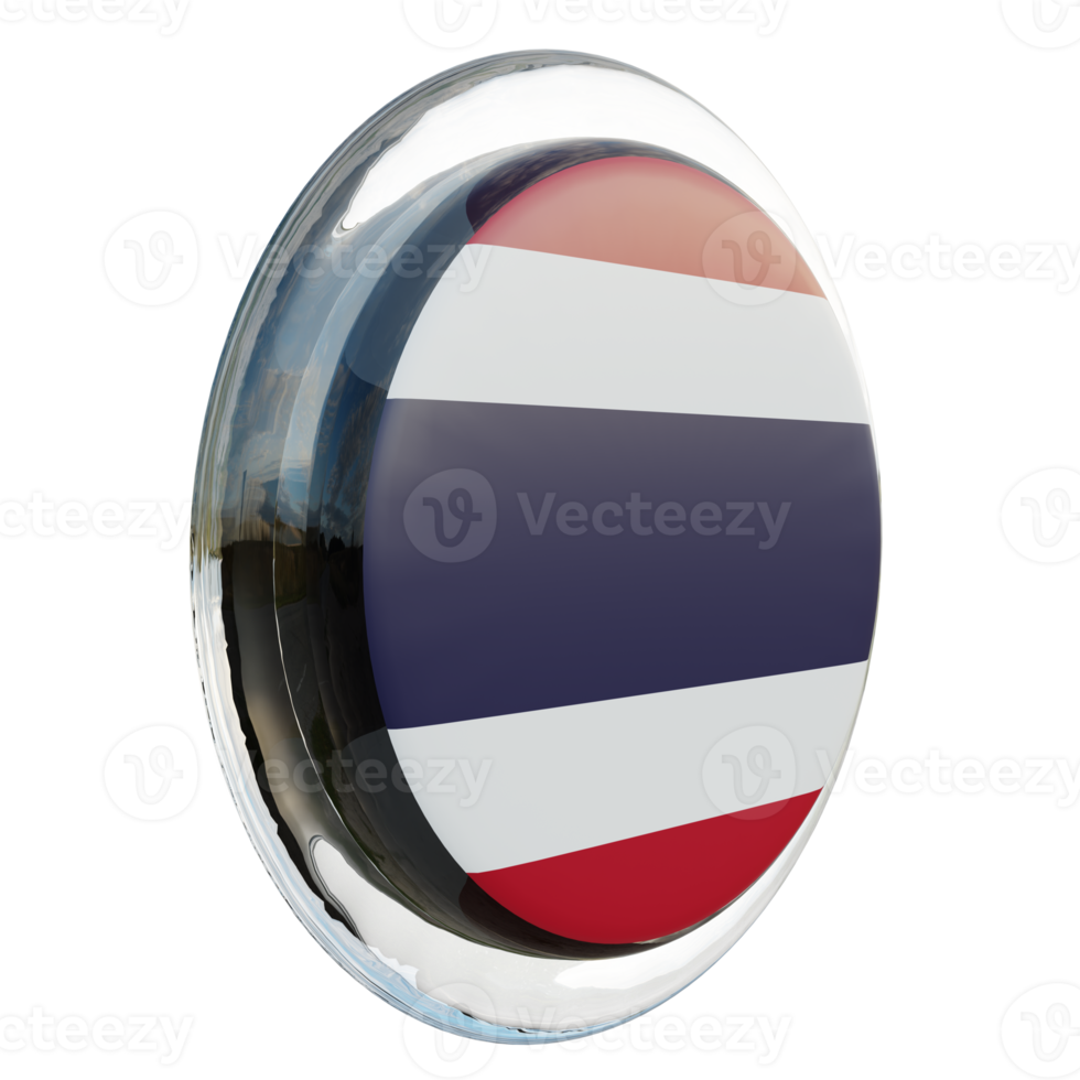 thailand linke ansicht 3d texturierte glänzende kreisflagge png