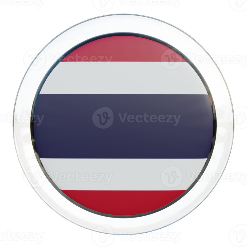 drapeau de cercle brillant texturé thaïlande 3d png