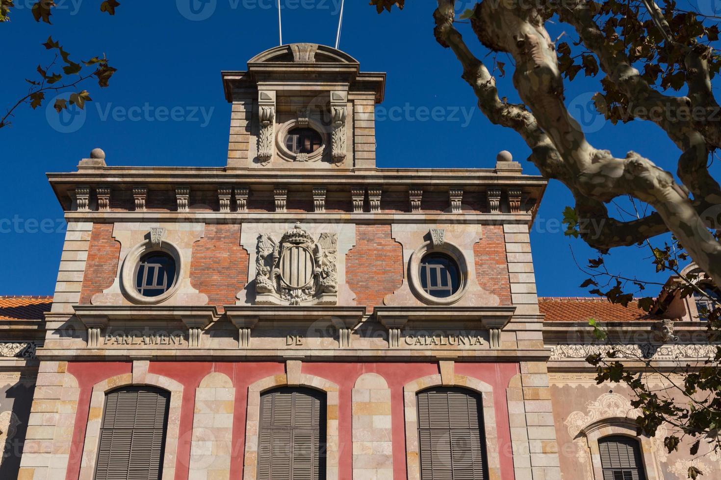 Barcelona Parliament of autonomous Catalonia. Architecture landmark