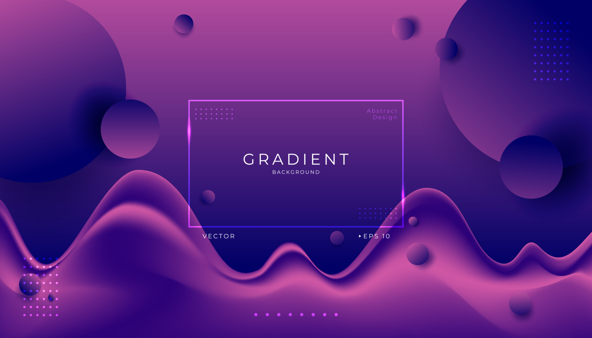 Abstract modern dynamic 3D background. Gradient effect violet ball shape  element. Vector template designs for poster, web, mobile, print,  presentation 10865759 Vector Art at Vecteezy