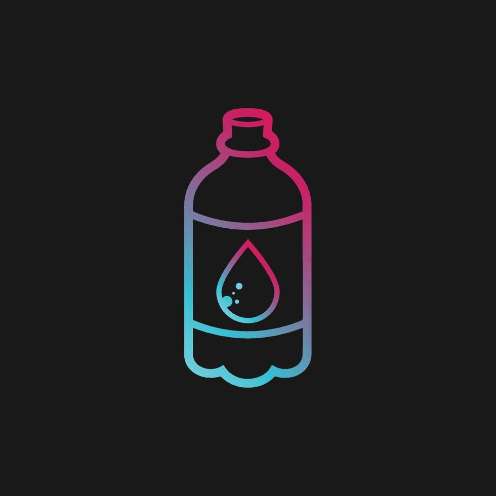 diseño icono vaso botella beber agua logo vector