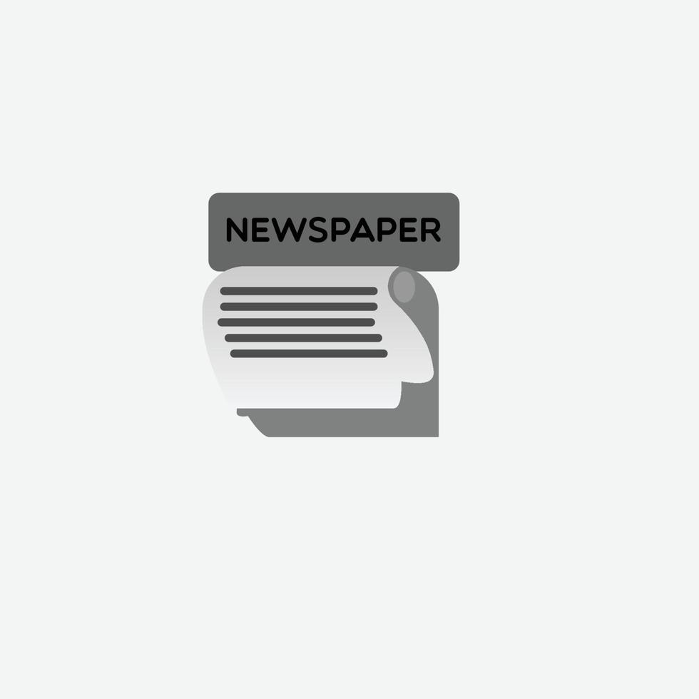 Newspaper Vector Icon Illustration. Daily News Paper Flat Icon