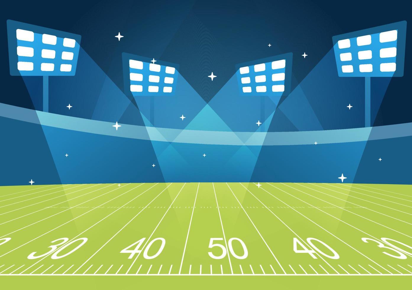 American Football Sports Player with The Game uses an Oval Shaped Ball and is Brown at Field Hand Drawn Cartoon Flat Illustration vector