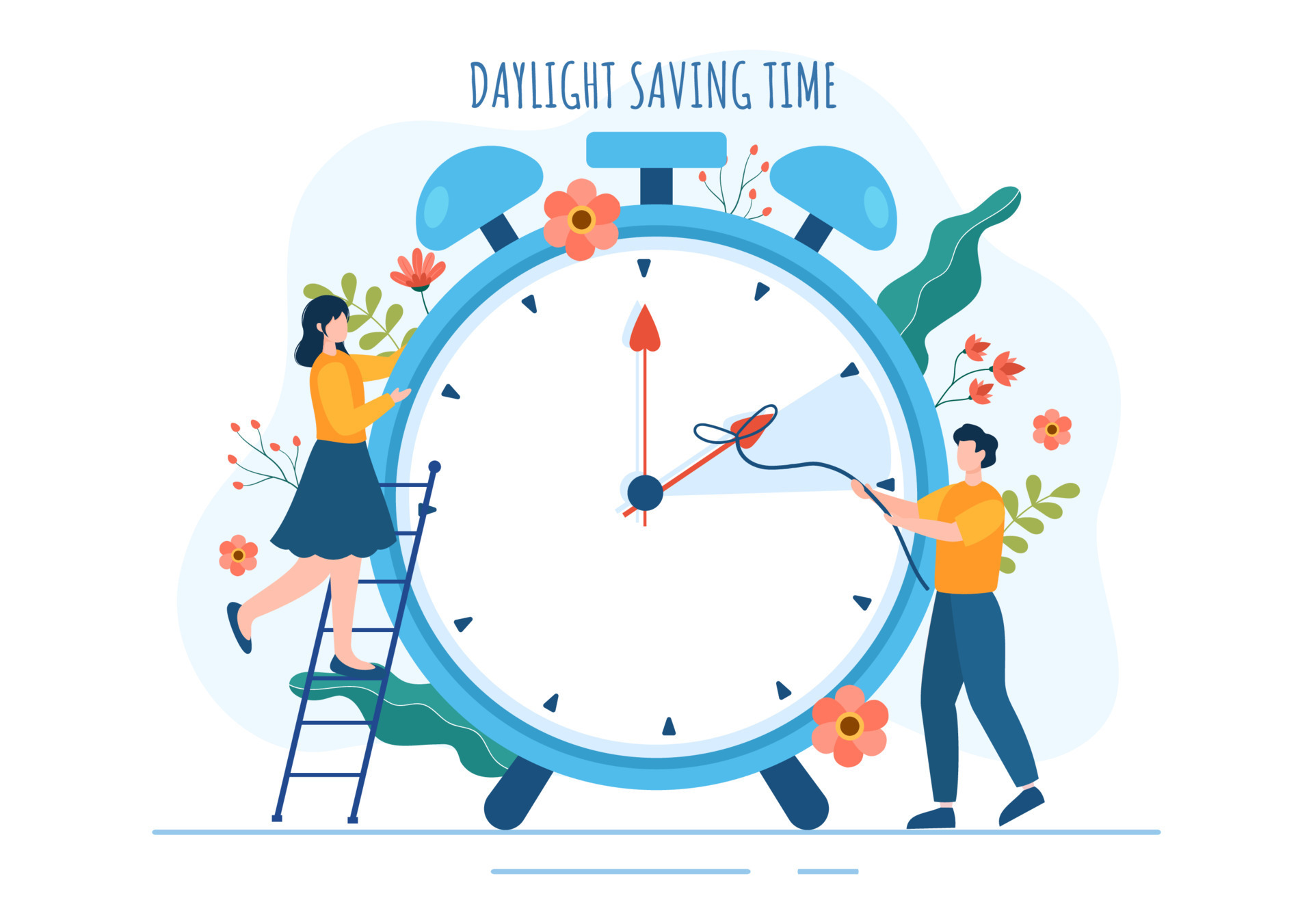 Daylight saving time clock not summer Stock Vector Images - Alamy