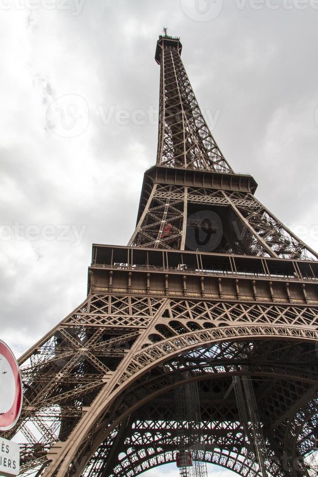 Eiffel Tower Paris close up view photo