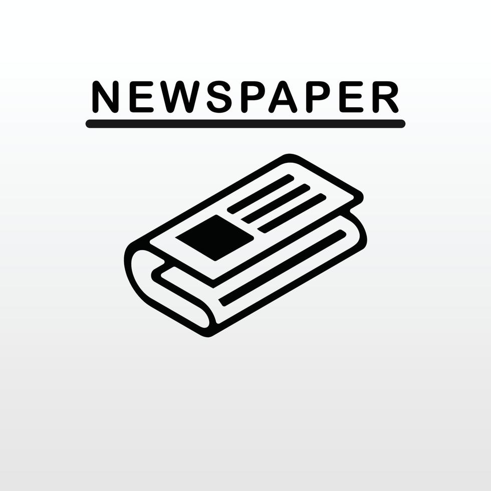 Newspaper Vector Icon Illustration. Daily News Paper Flat Icon