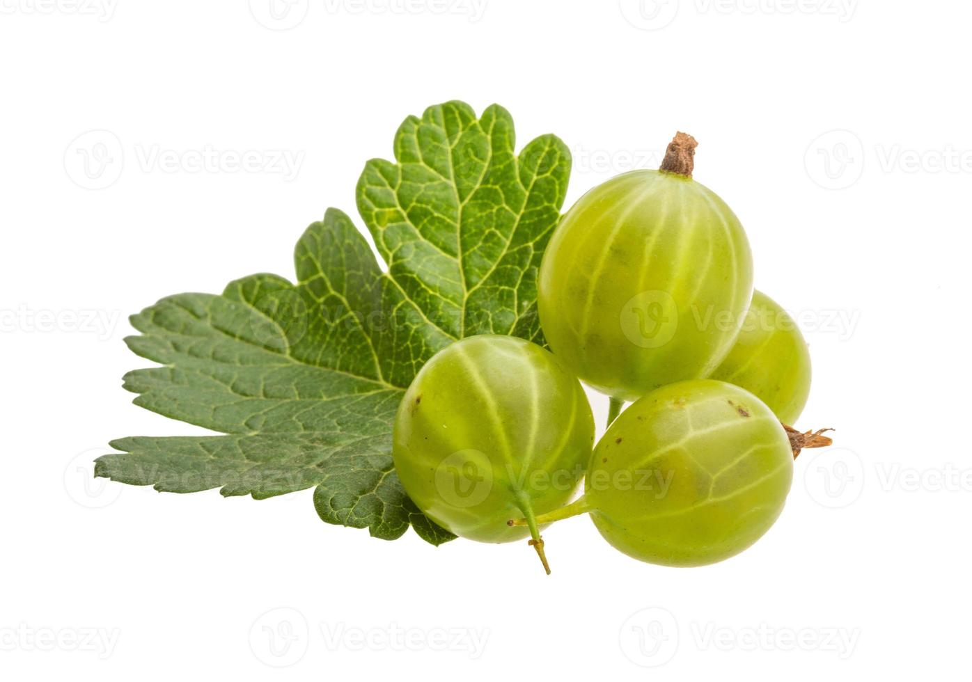 Gooseberries on white background photo