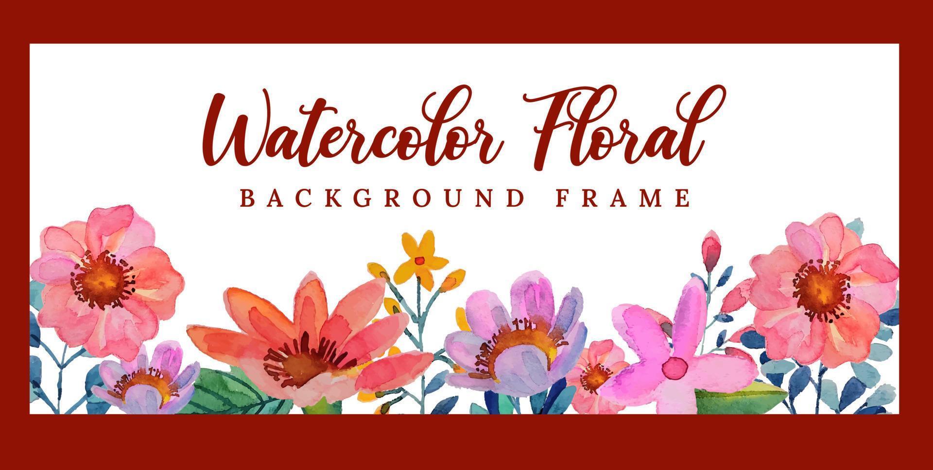 watercolor floral banner background frame 10866238 Vector Art at Vecteezy