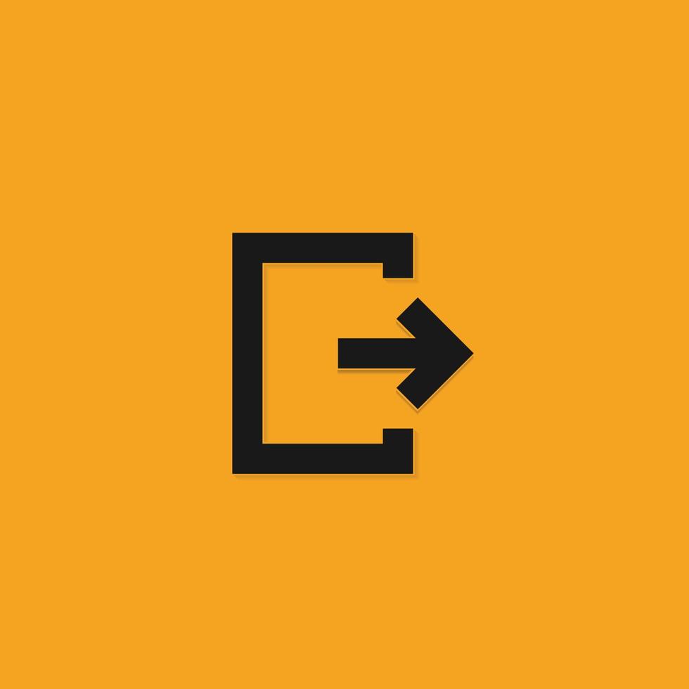 Exit icon vector image