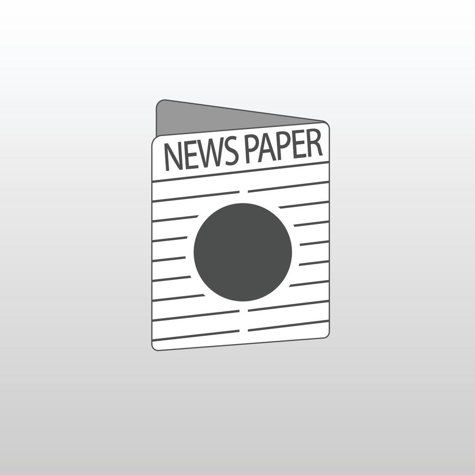 Newspaper Vector Icon Illustration. Daily News Paper Flat Icon