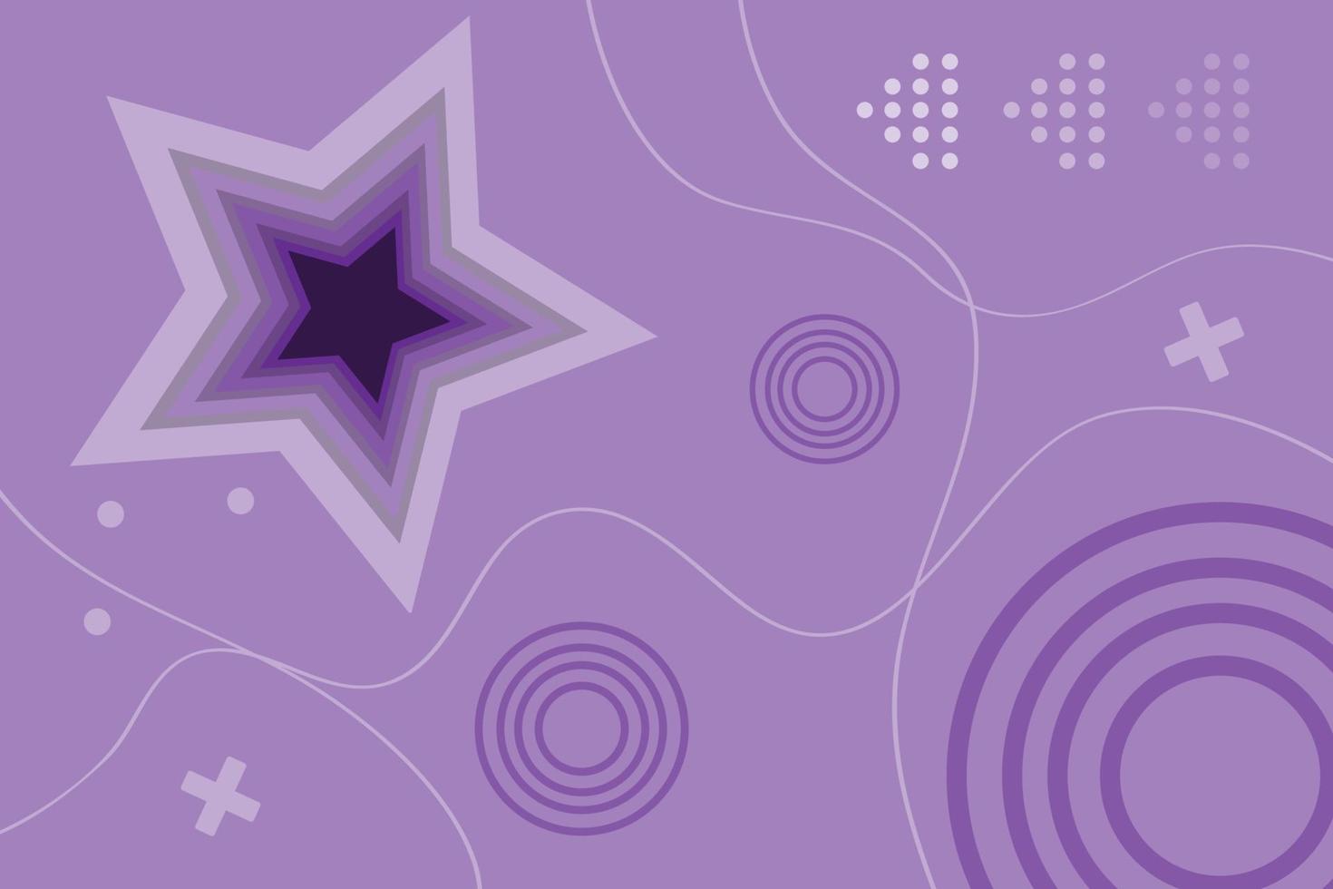 abstract background of stars and circles with purple gradient color vector