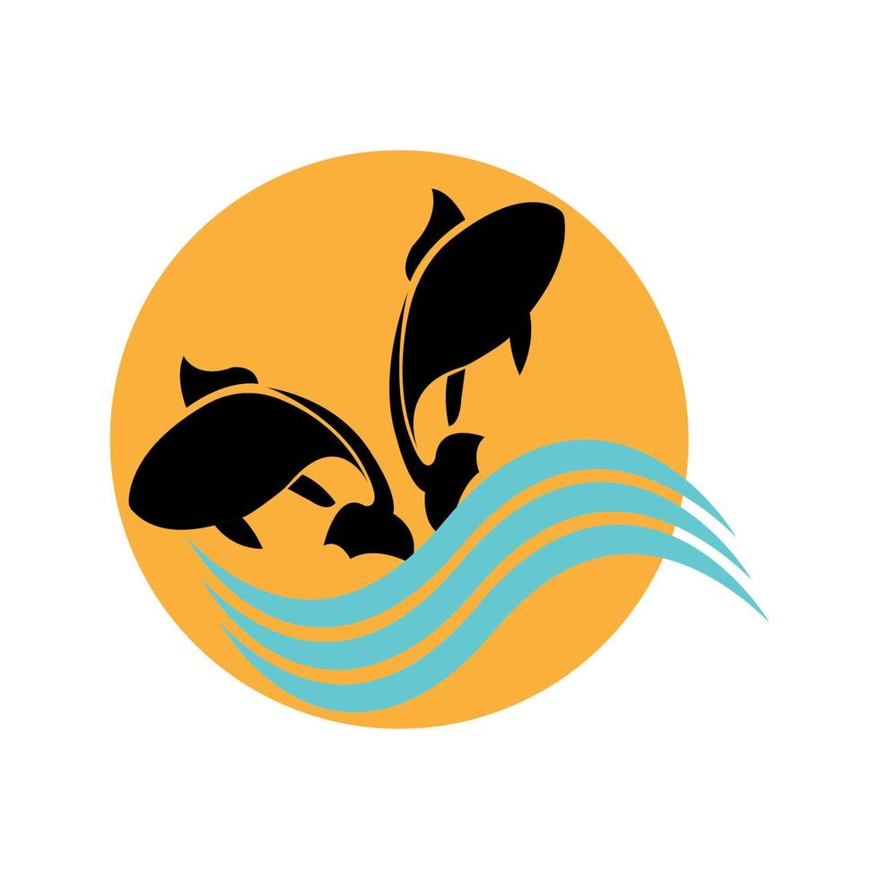 fish icon ilustration vector