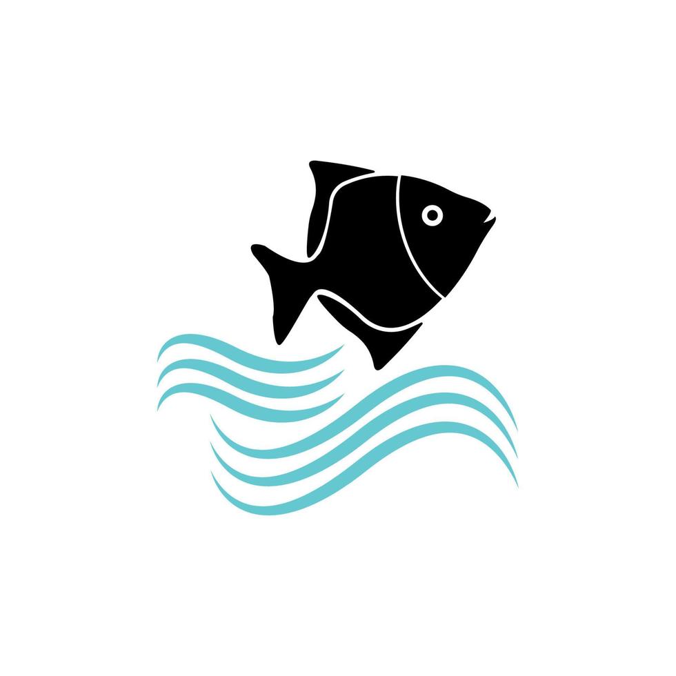 vector de ilustración de icono de pescado