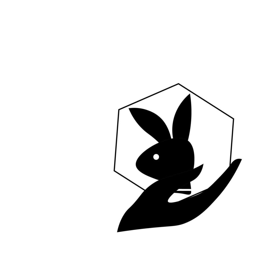 vector de ilustración de icono de conejo