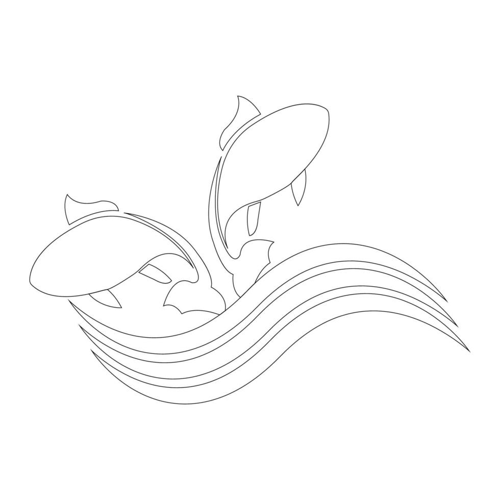 fish icon ilustration vector
