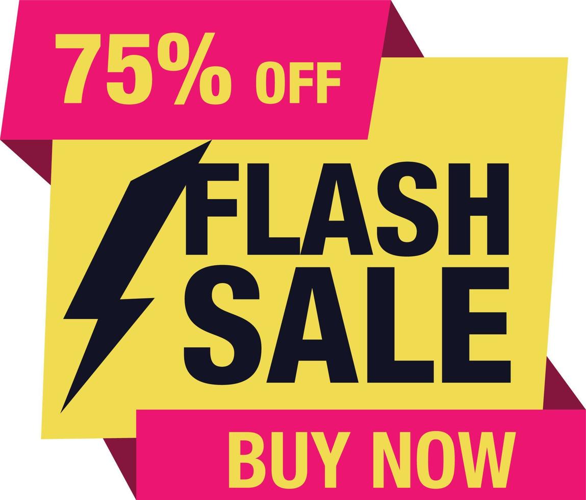 flash sale banner promotion tag design for marketing Free Vector