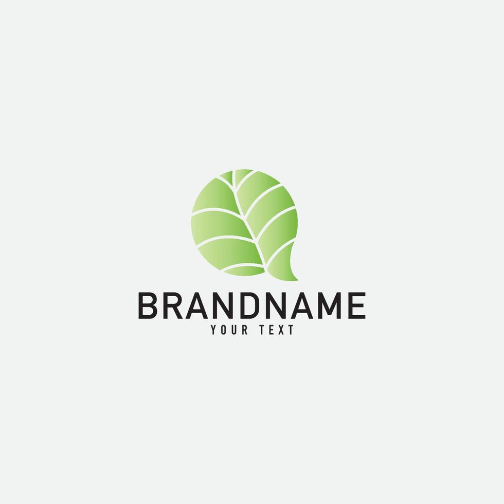 Tree Leaf Nature Logo. Flat Vector Logo Design Template Element