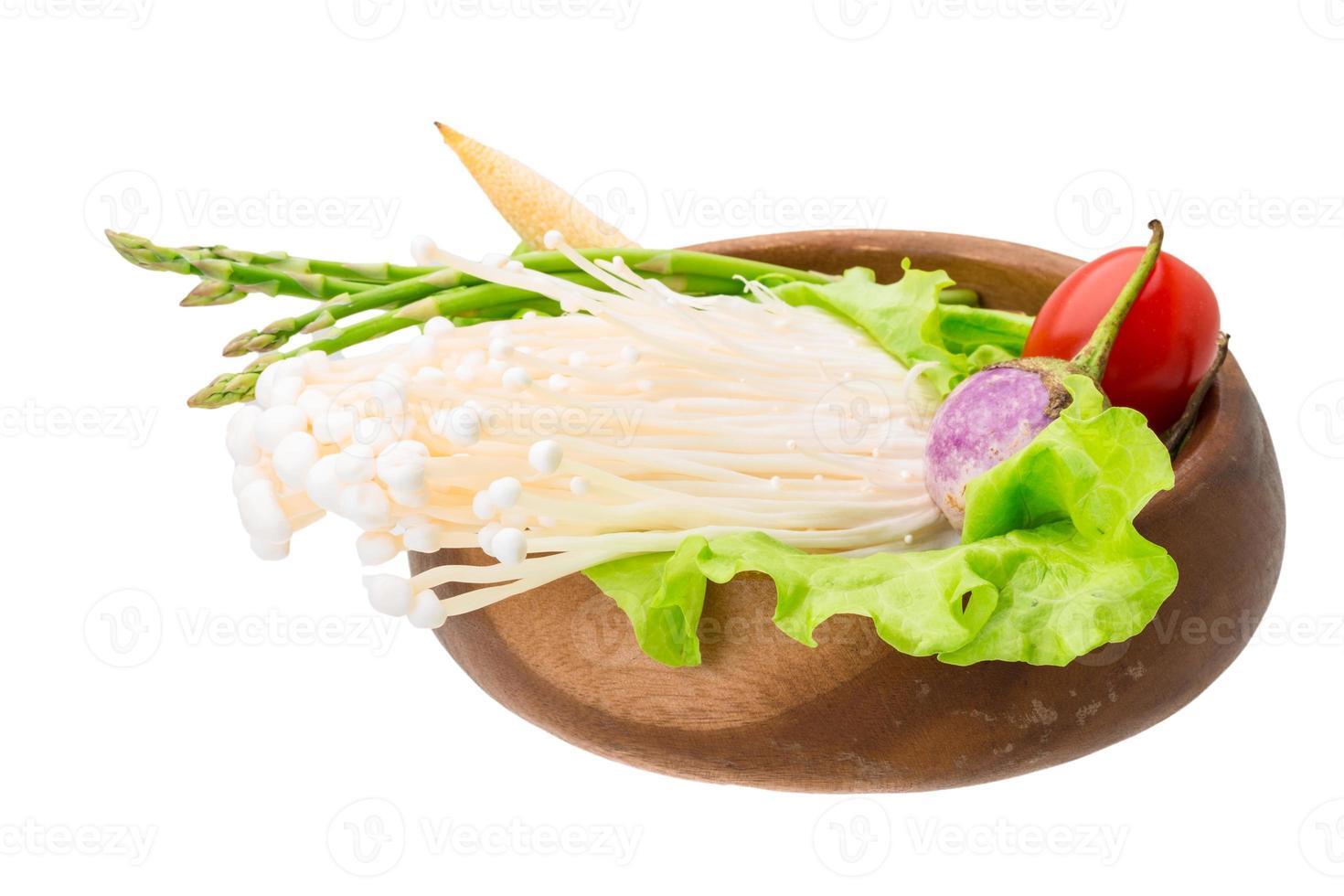 Japan mushroom with vegetables photo