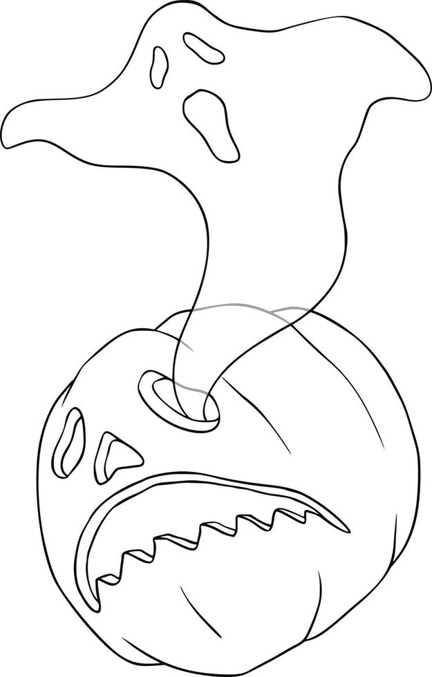 Ghost and Halloween Pumpkin vector