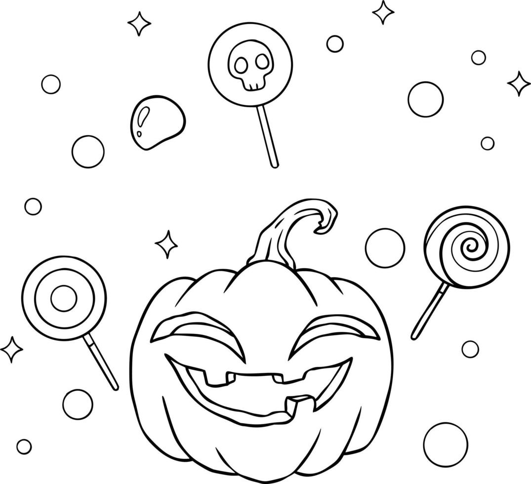 Pumpkin and Candies vector