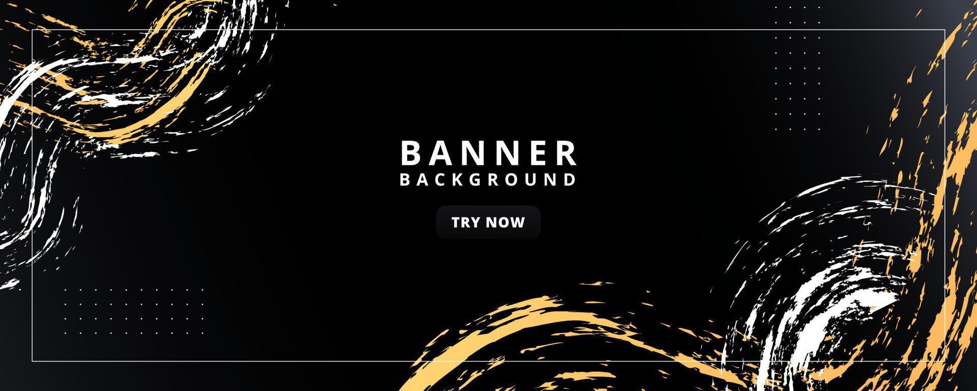 background banner. black color with splash vector