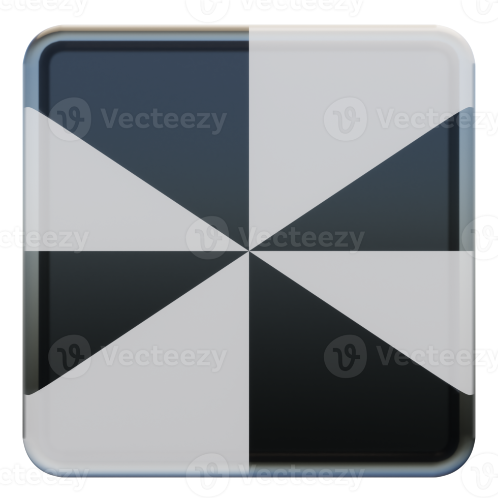 Ceuta 3d textured glossy square flag png