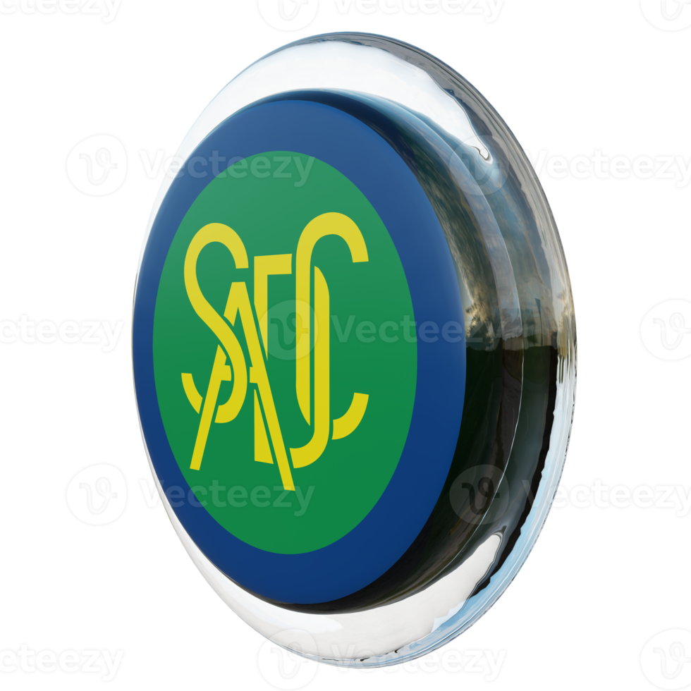 Southern African Development Community Right View 3d textured glossy circle flag png