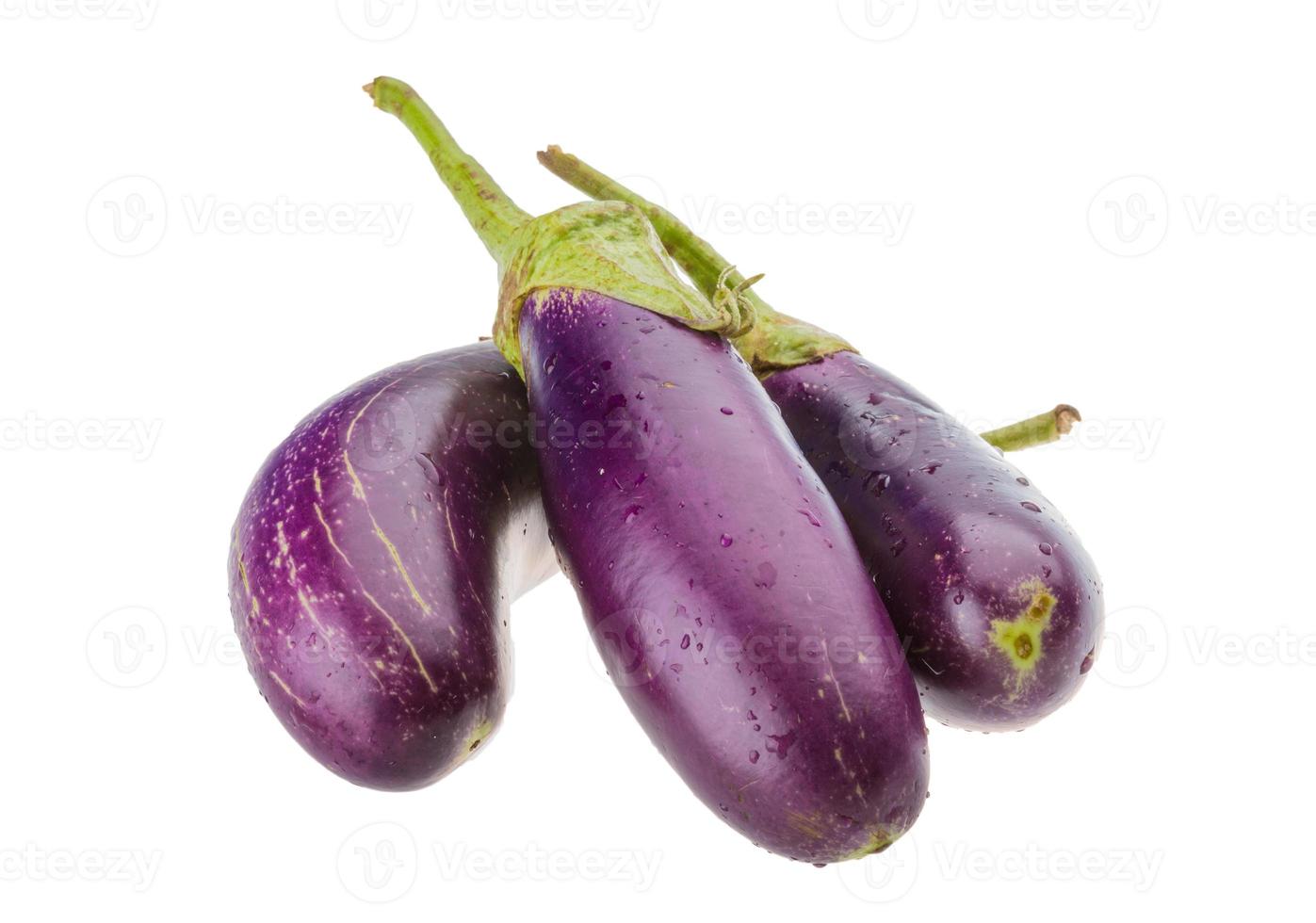 Eggplant on white background photo