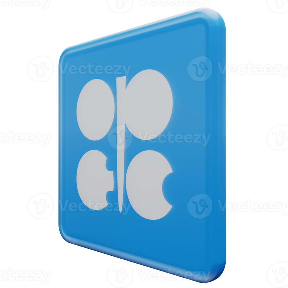 OPEC Right View 3d textured glossy square flag png