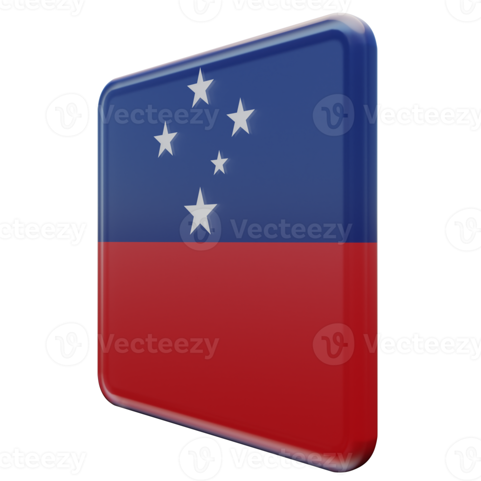 Samoa Right View 3d textured glossy square flag png