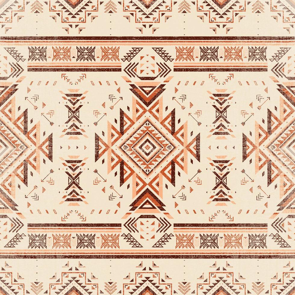 Native american indian ornament pattern geometric ethnic textile texture tribal aztec pattern navajo mexican fabric seamless Vector decoration fashion