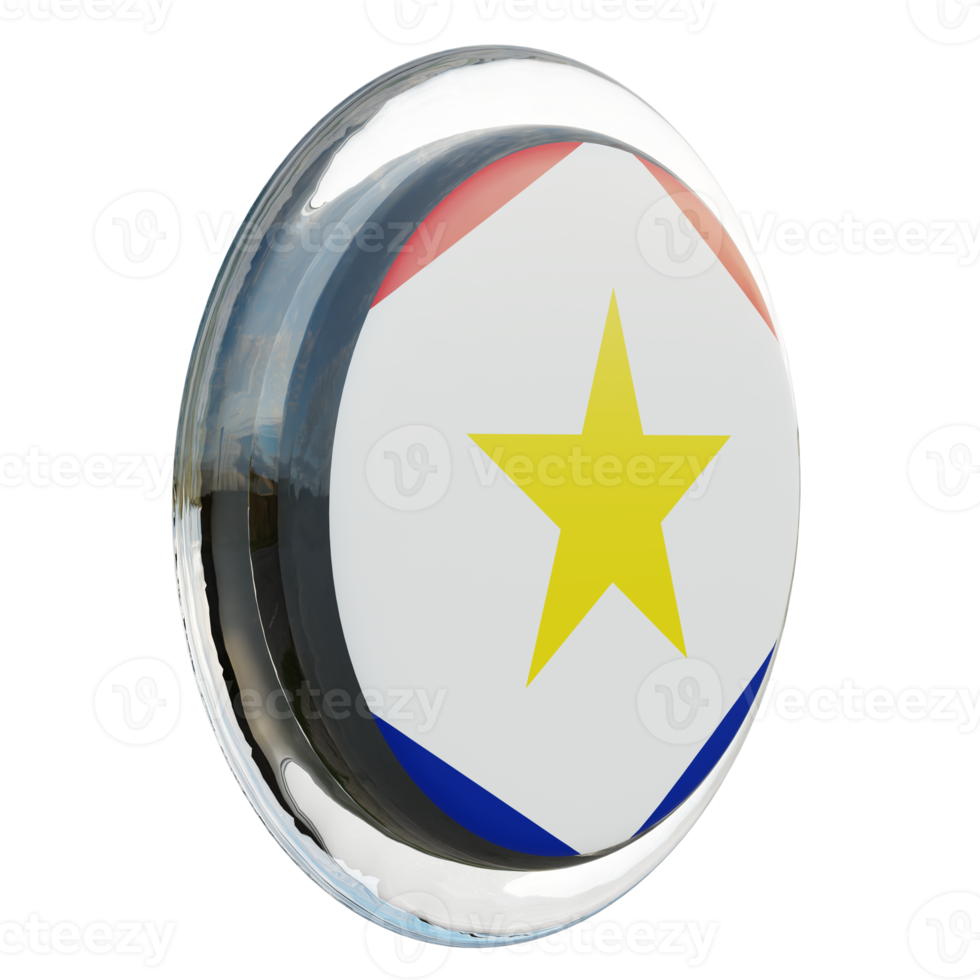 Saba Left View 3d textured glossy circle flag png
