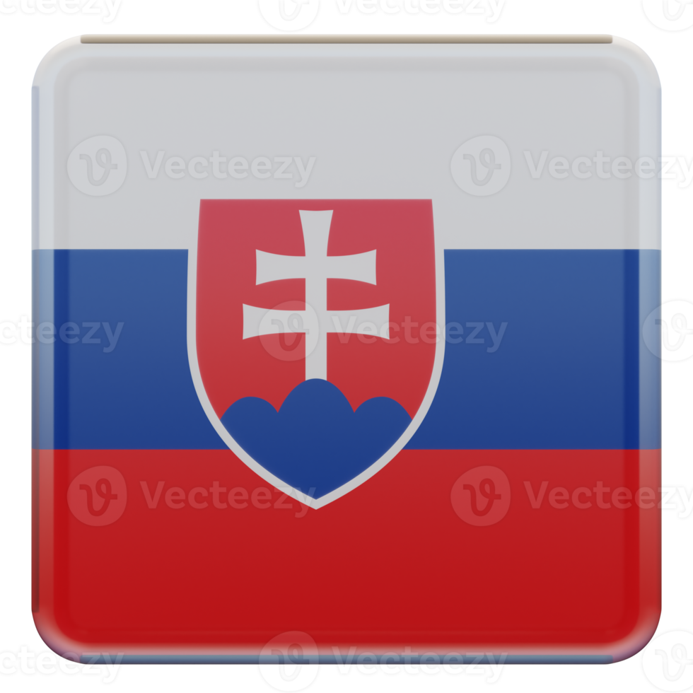 slovacchia 3d strutturato lucido piazza bandiera png
