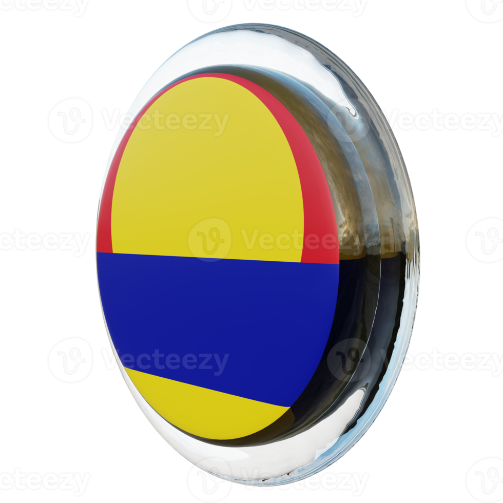Palmyra Atoll Right View 3d textured glossy circle flag png