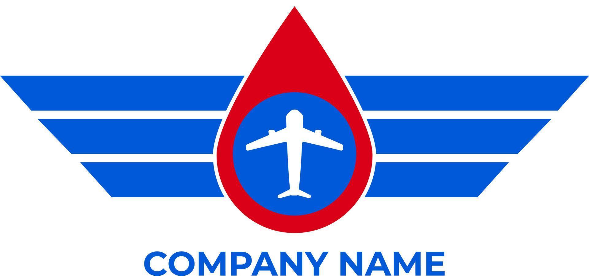 aviación logo plano pro vector