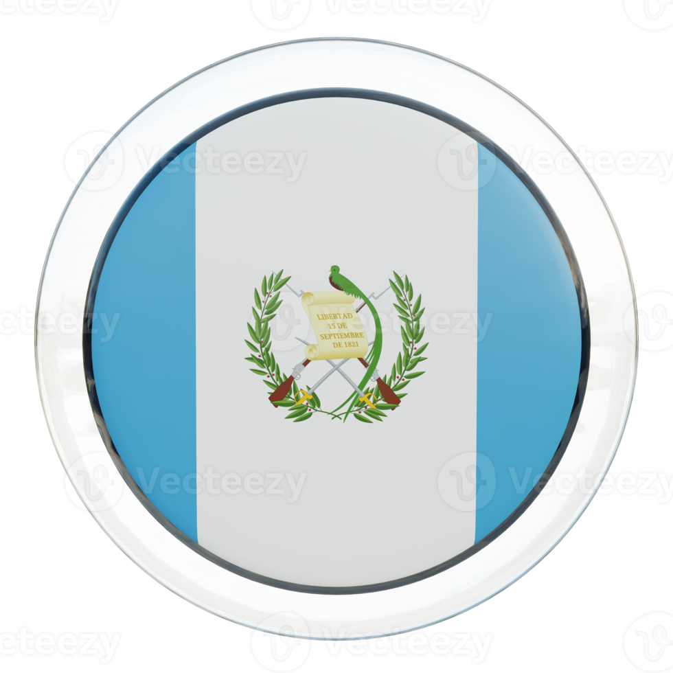 Guatemala 3d textured glossy circle flag png