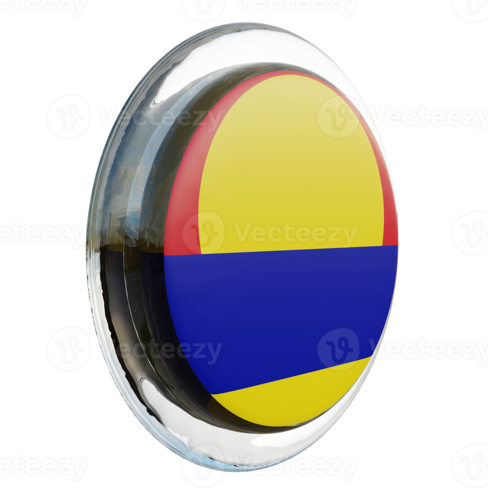 Palmyra Atoll Left View 3d textured glossy circle flag png