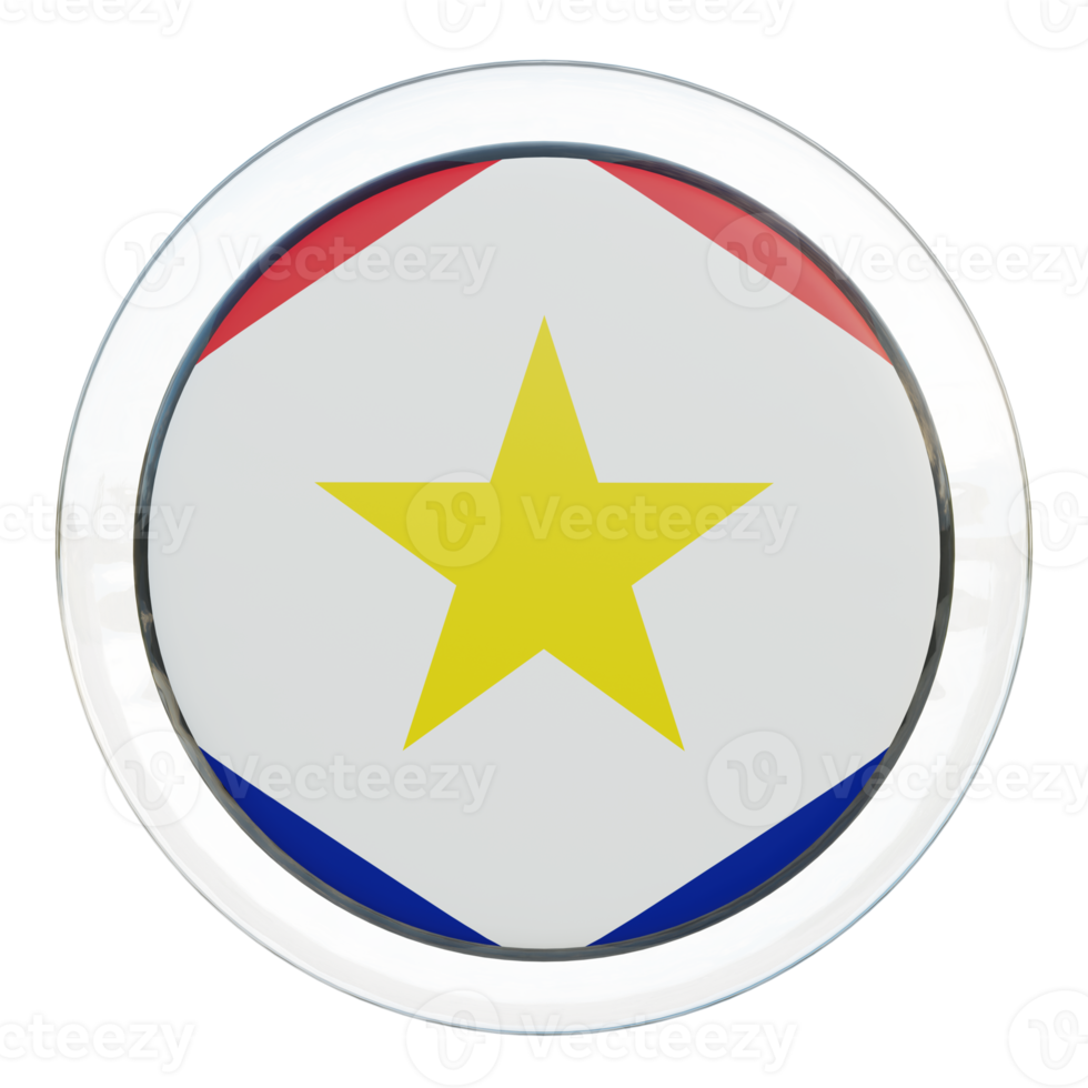 Saba 3d textured glossy circle flag png