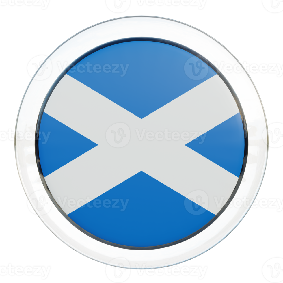 Scotland 3d textured glossy circle flag png