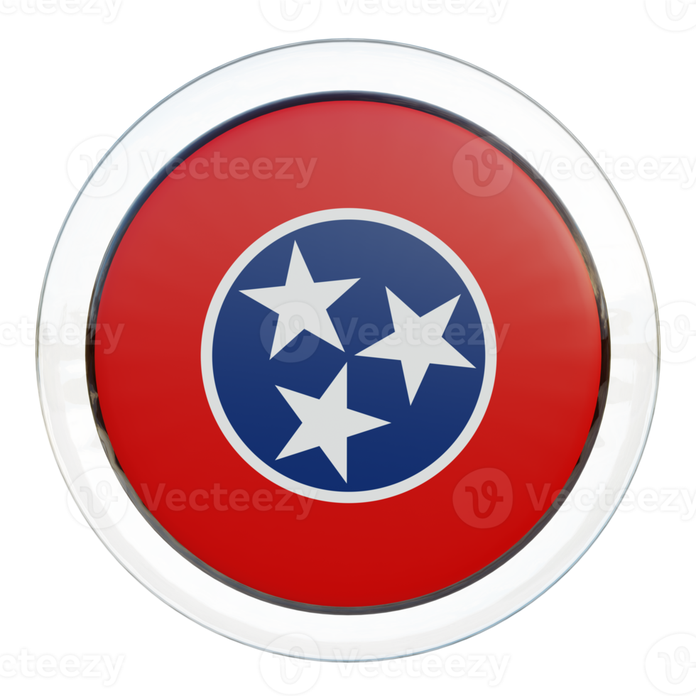 Tennessee 3d getextureerde glanzend cirkel vlag png