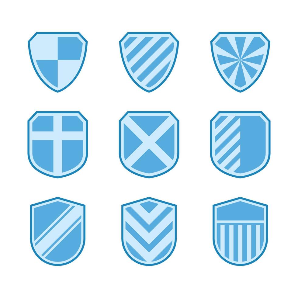 Set Of Shield Element Icons vector