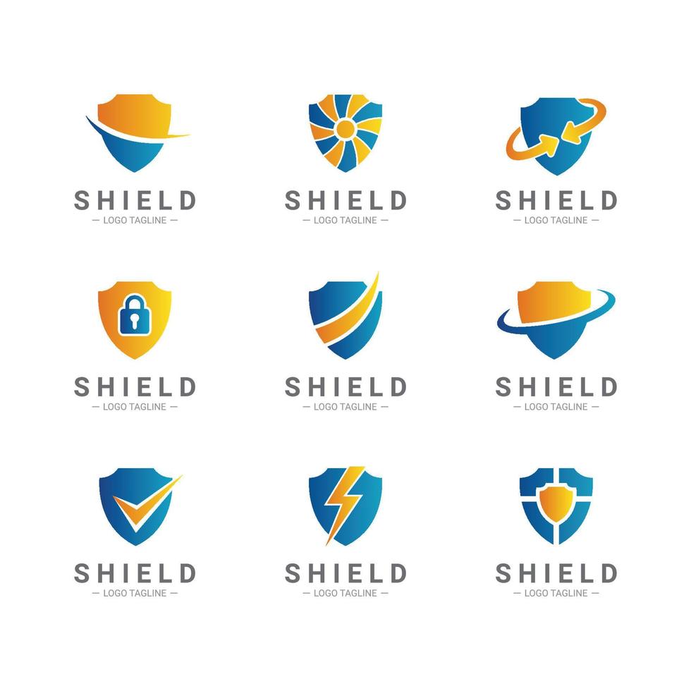 Set Of Shield Element Logos vector