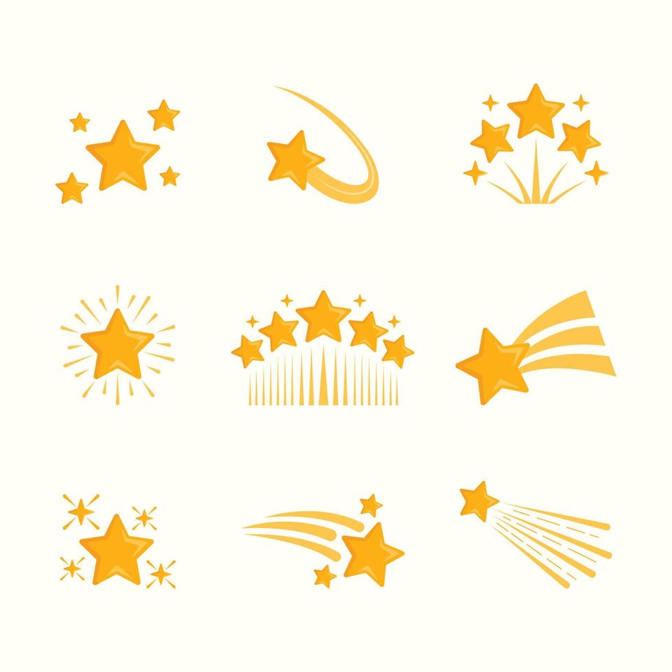 Set Of Star Icons vector