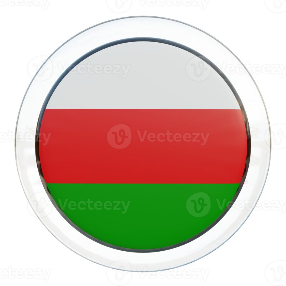 Oman 3d textured glossy circle flag png