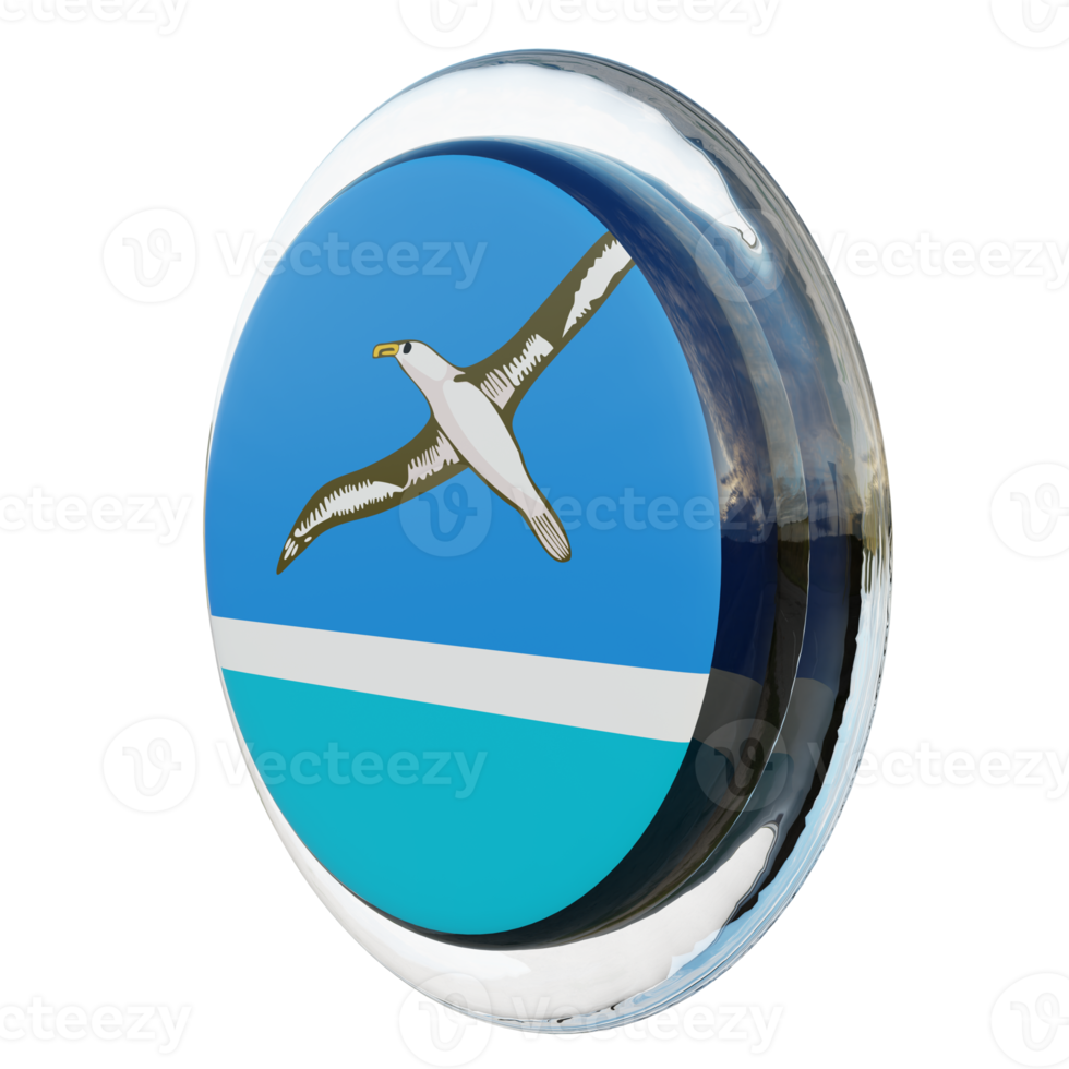 Midway Islands Right View 3d textured glossy circle flag png