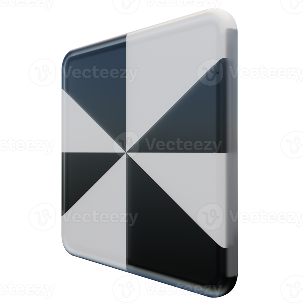 Ceuta Right View 3d textured glossy square flag png