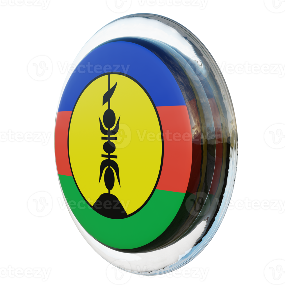 Flnks Right View 3d textured glossy circle flag png